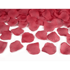 PartyDeco Konfety v tubě – lupeny růží, tmavě červené 80cm