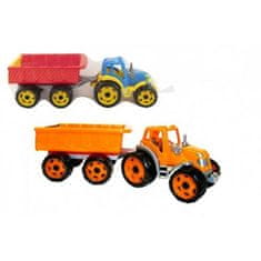 Teddies Traktor s vlečkou - 53cm, 2 barvy