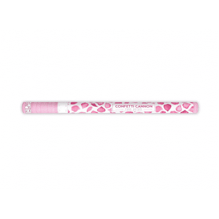 PartyDeco Konfety v tubě – lupeny růží, růžové 80cm