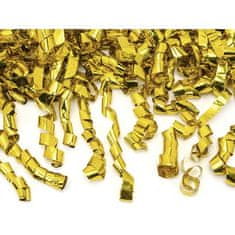 PartyDeco Konfety – Tuba se serpentinami, zlaté 60 cm