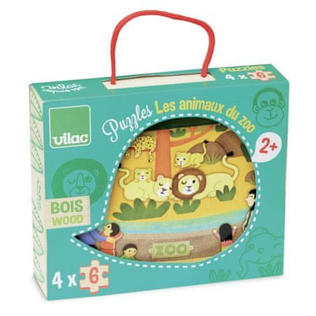 Vilac Dřevěné puzzle ZOO