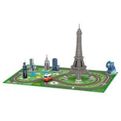 JOKOMISIADA 3D Puzzle – Eiffelová věž, Big Ben + podložka, auto A