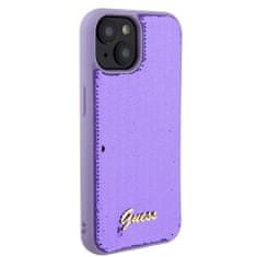 Guess  Sequin Script Logo Zadní Kryt pro iPhone 15 Plus Purple