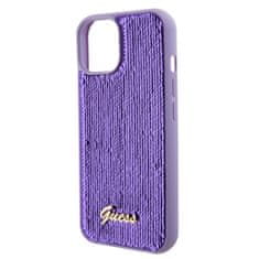 Guess  Sequin Script Logo Zadní Kryt pro iPhone 15 Plus Purple