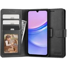 Tech-protect Wallet knížkové pouzdro na Samsung Galaxy A15 4G / 5G, černé