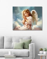ZUTY Obrazy na stěnu - Anděl v modlitbě 40x50 cm bez rámu a bez vypnutí plátna