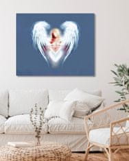 ZUTY Obrazy na stěnu - Anděl lásky ve tvaru srdce 40x50 cm vypnuté plátno na rám