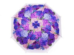 Kraftika 1ks lila dámský vystřelovací deštník hortenzie