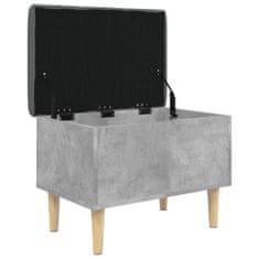 Greatstore Úložná lavice betonově šedá 62 x 42 x 46 cm kompozitní dřevo