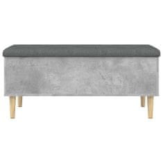 Vidaxl Úložná lavice betonově šedá 102 x 42 x 46 cm kompozitní dřevo