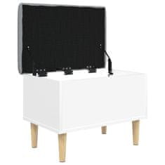 Vidaxl Úložná lavice bílá 62 x 42 x 46 cm kompozitní dřevo