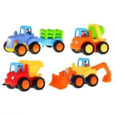 JOKOMISIADA Huile TOYS sada: Traktor + bagr + domíchávač + tatra, 12m +