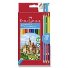 Faber-Castell Barevné pastelky Faber-Castell, 12 barev + 6 barev