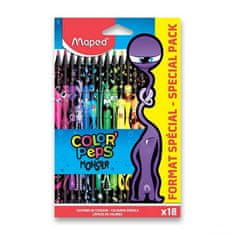 Maped Barevné pastelky Maped Color´Peps Monster, 18 barev