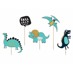 PartyDeco Zapichovátka Dinosaurus, 5ks