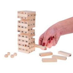 JOKOMISIADA Hra Věž Jenga dřevěná, 19 cm