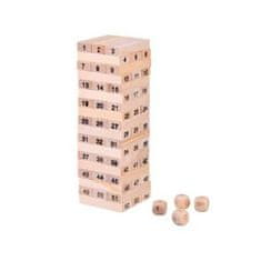 JOKOMISIADA Hra Věž Jenga dřevěná, 19 cm