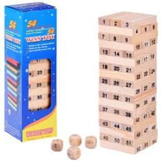 JOKOMISIADA Hra Věž Jenga dřevěná, 19 cm