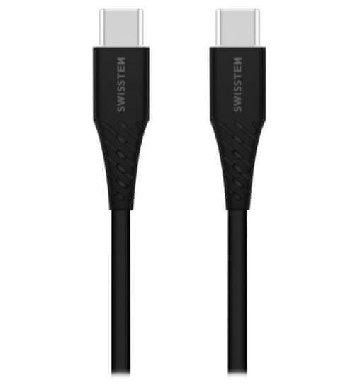 SWISSTEN TPU nabíjecí kabel USB-C / USB-C 0,4 M Černý