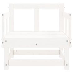 Vidaxl Zahradní židle 2 ks bílé masivní borové dřevo