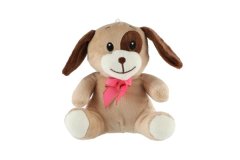 Teddies Zvířátko sedící s mašlí plyš 16cm 6 druhů 0+