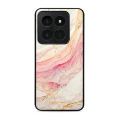Mobiwear Prémiový lesklý kryt Glossy na mobil Xiaomi 14 Pro - G027G - Růžový a zlatavý mramor