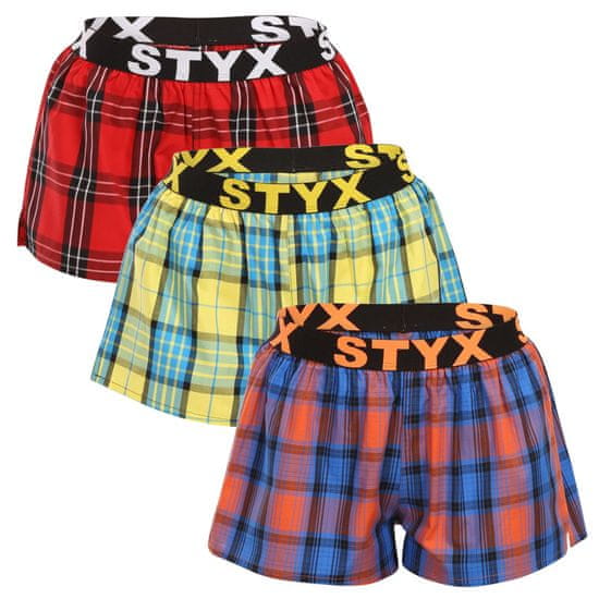 Styx 3PACK dámské trenky sportovní guma vícebarevné (3T10236)