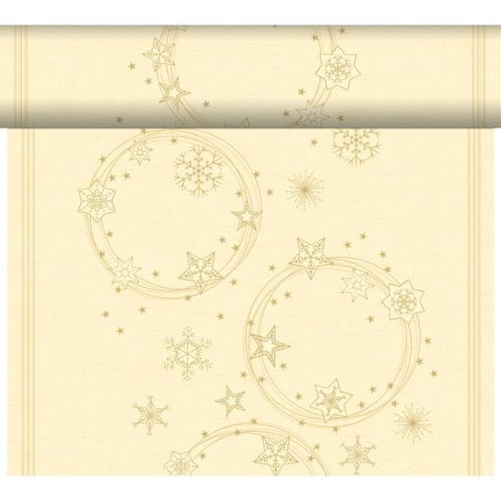 Duni Šerpa stolová Dunicel Star Shine Cream 40 cm x 4,8 m