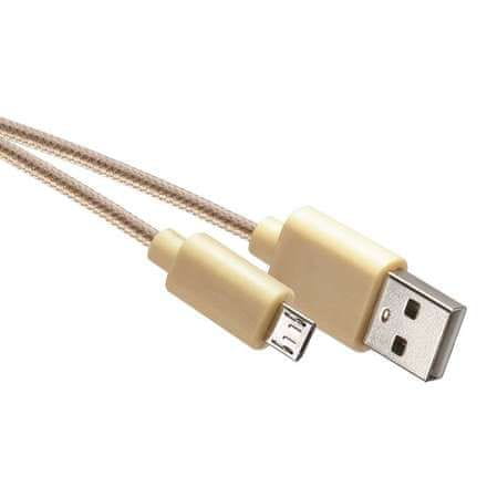 Emos USB kabel 2.0 A/M - micro B/M 1m - zlatý SM7006Y USB 2.0 A/M - micro B/M, 1m, zlatý