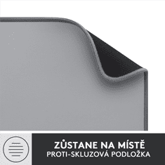 Logitech Podložka pod myš Desk Mat Studio Series. 30 x 70 cm - šedá