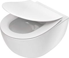 Deante PEONIA ZERO CDED6ZPW Závěsné rimless WC včetně sedátka, bílá - Deante