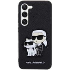Karl Lagerfeld KLHCS23MSANKCPK hard silikonové pouzdro Samsung Galaxy S23 PLUS 5G black Saffiano Karl & Choupette