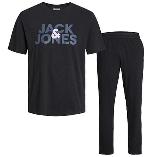 Jack&Jones Pánské pyžamo JACULA Standard Fit 12254994 Black