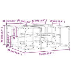 Vidaxl Konferenční stolek dub sonoma 91 x 91 x 40 cm kompozitní dřevo