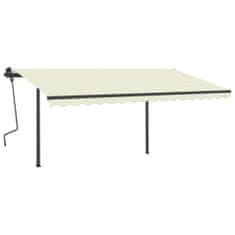 Vidaxl Sada sloupků pro markýzu antracitová 450 x 245 cm železo