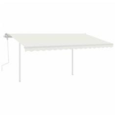 Vidaxl Sada sloupků pro markýzu bílá 450 x 245 cm železo