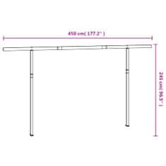 Petromila Sada sloupků pro markýzu antracitová 450 x 245 cm železo 