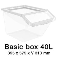 Plast Team Úložný box Basic Box 40 L se zkoseným čelem MIKAWI 15-2287