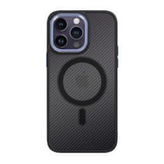 VšeNaMobily.cz Kryt MagSafe Carbon pro Apple iPhone 15 Pro Max , barva černá-fialová