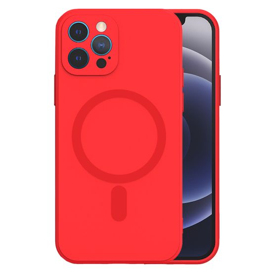 MobilPouzdra.cz Kryt MagSafe Silicone pro Apple iPhone 12 , barva červená