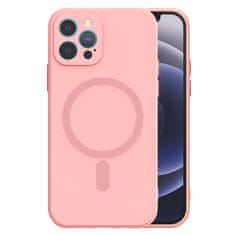 VšeNaMobily.cz Kryt MagSafe Silicone pro Apple iPhone 14 Pro Max , barva světle růžová