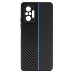 MobilPouzdra.cz Kryt Carbon Protect pro Xiaomi Redmi Note 10 Pro/Note 10 Pro Max , barva černá with , barva modrá stripe