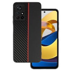 MobilPouzdra.cz Kryt Carbon Protect pro Xiaomi Redmi Note 11 5G/Note 11S 5G/Poco M4 Pro 5G , barva černá with , barva červená stripe