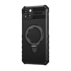 MobilPouzdra.cz Kryt odolný MagSafe Metal Ring pro Apple iPhone 15 , barva černá