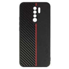 MobilPouzdra.cz Kryt Carbon Protect pro Xiaomi Redmi 9 , barva černá with , barva červená stripe