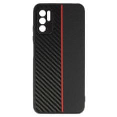 MobilPouzdra.cz Kryt Carbon Protect pro Xiaomi Redmi Note 10 5G , barva černá with , barva červená stripe