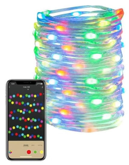 Immax NEO LITE SMART vánoční LED osvětlení - řetěz, RGB, Wi-Fi, TUYA, 16m