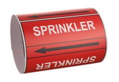 Traiva Páska na značení potrubí Signus M25 - SPRINKLER Samolepka 130 x 100 mm, délka 1,5 m, Kód: 26107