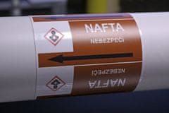 Traiva Páska na značení potrubí Signus M25 - NAFTA Samolepka 130 x 100 mm, délka 1,5 m, Kód: 26086