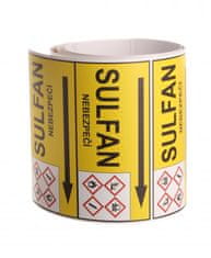 Traiva Páska na značení potrubí Signus M25 - SULFAN Samolepka 130 x 100 mm, délka 1,5 m, Kód: 25835
